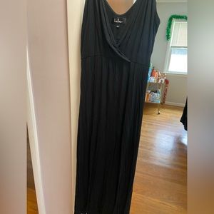 Lulu’s Black MIDI Dress 2 Front Slits! Used!